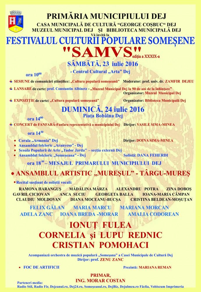 Afis Festivalul SAMVS 2016